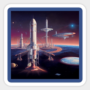 Interplanetary Spaceport Sticker